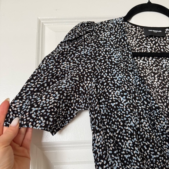 The Kooples Short Blue Dress Wrap Dress Ink Blue Size 1 US Size 4 - Picture 4 of 15